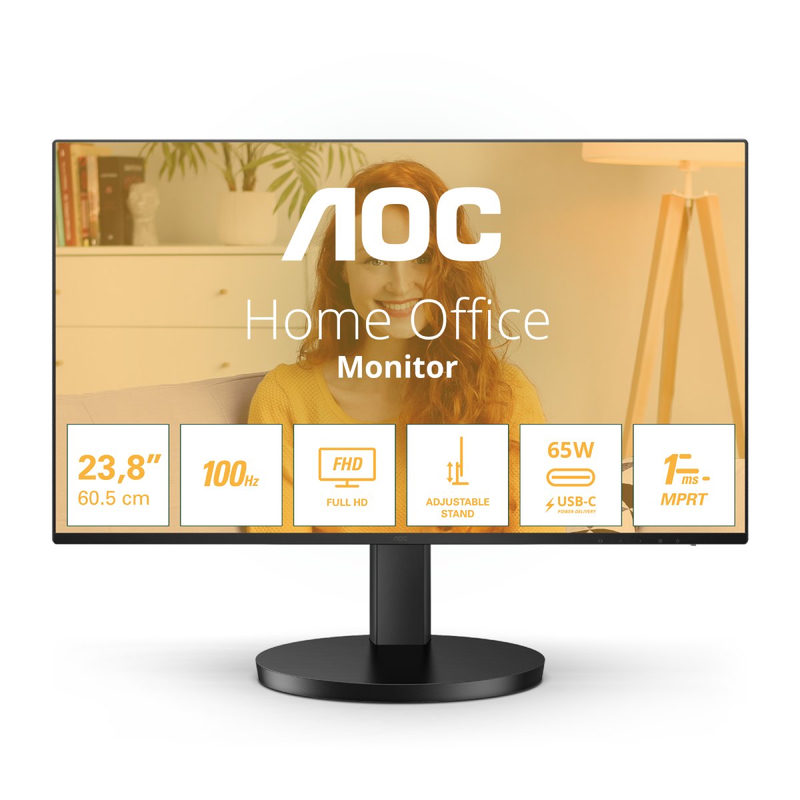 AOC 24B3CF2 23.8 Zoll Full HD IPS LED 16:9 100 Hz Office Monitor, Bild 3