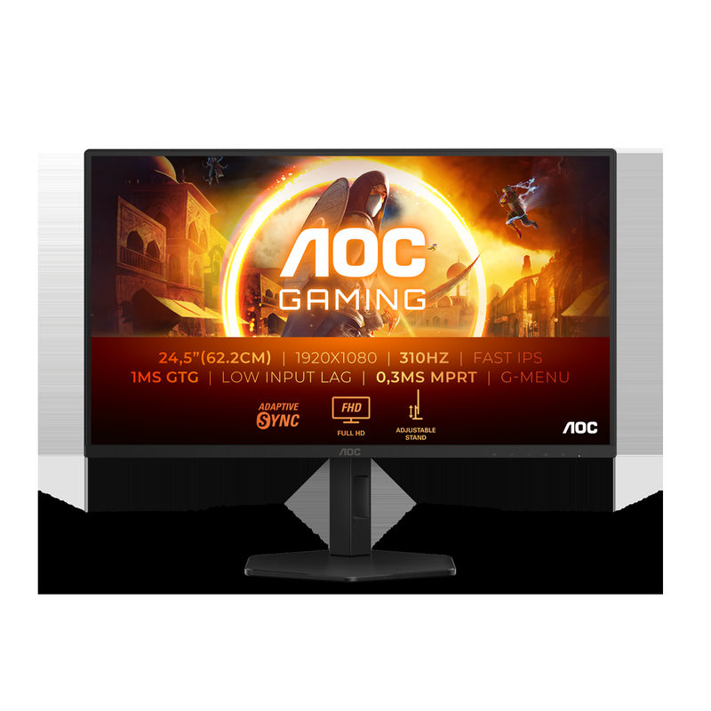 25G4SXU 62 cm (25) Gaming Monitor schwarz/grau, Widescreen Full HD (1920x1080), 0,3 ms Reaktionszeit, Bild 2