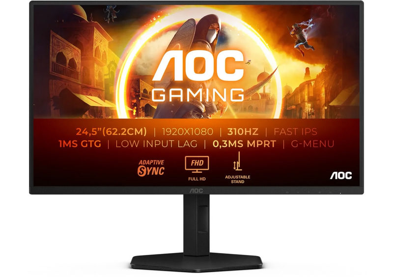 25G4SXU 62 cm (25) Gaming Monitor schwarz/grau, Widescreen Full HD (1920x1080), 0,3 ms Reaktionszeit, Bild 3