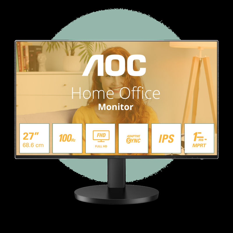 AOC 27B3HA2 LED-Monitor EEK E (A - G) 68.6cm (27 Zoll) 1920 x 1080 Pixel 16:9 1 ms IPS LED, Bild 2