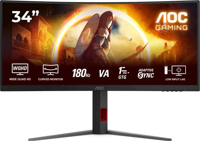 AOC CU34G4 34 Zoll UWQHD Curved Fast VA LED 21:9 180 Hz Gaming Monitor