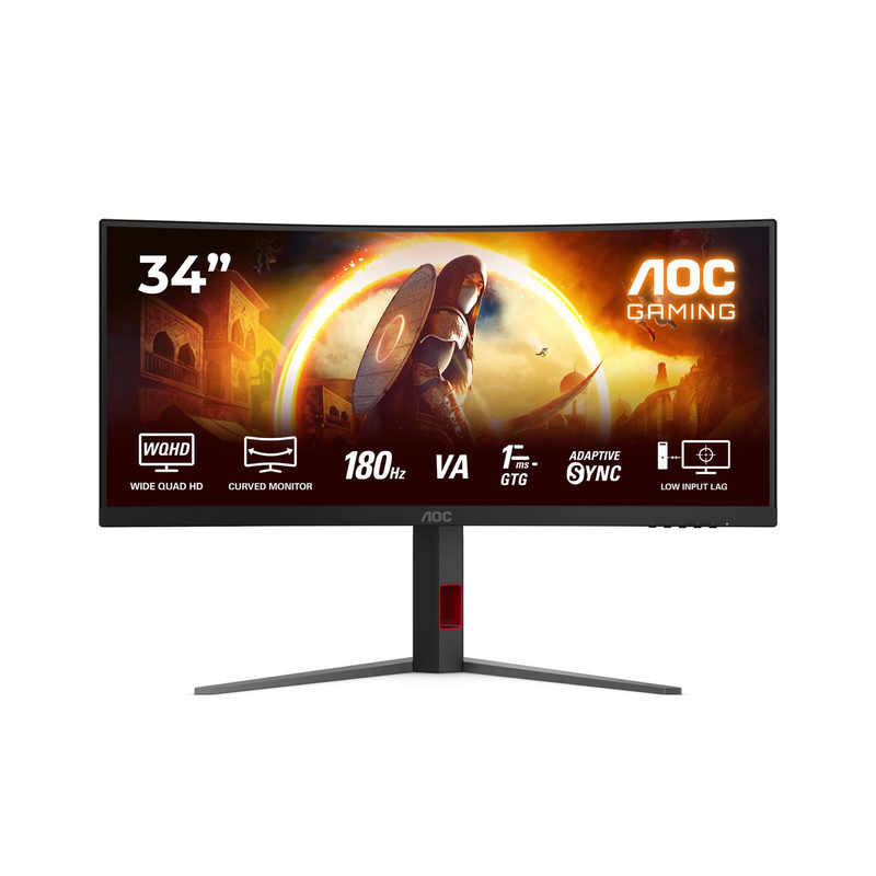 AOC CU34G4 34 Zoll UWQHD Curved Fast VA LED 21:9 180 Hz Gaming Monitor, Bild 4