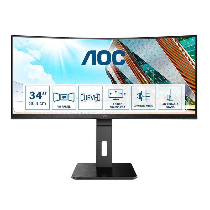 AOC CU34P2A 34 Zoll UWQHD Curved VA LED 21:9 100 Hz Monitor, Bild 2