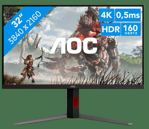AOC U32G4U 31.5 Zoll 4K (UHD) / Full HD (DualMode) IPS 16:9 160 Hz / 320 Hz Gaming Monitor