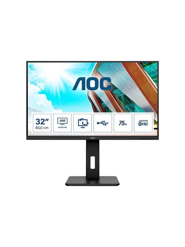 AOC U32P2 31.5 Zoll 4K (UHD) VA LED 16:9 60 Hz Office Monitor, Bild 3
