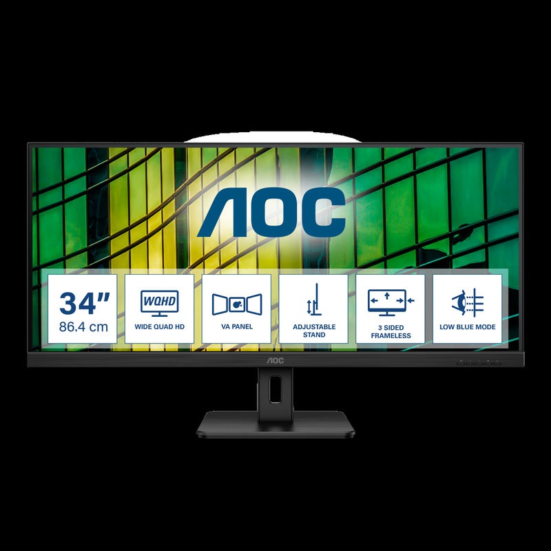 AOC U34E2M 34 Zoll UWQHD VA LED 21:9 100 Hz Office Monitor, Bild 3