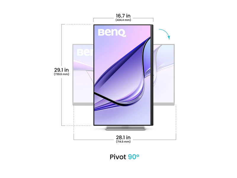 BenQ 80,0cm MA320UP 16:9 HDMI/USB-C silv. lift/piv UHD - Flachbildschirm (TFT/LCD) - IPS