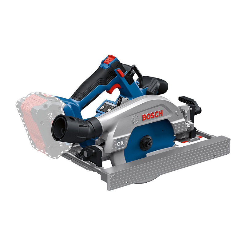 Bosch Akku-Handkreissäge GKS 18V-57-2 GX Professional solo 18Volt blau/schwarz, Bild 6