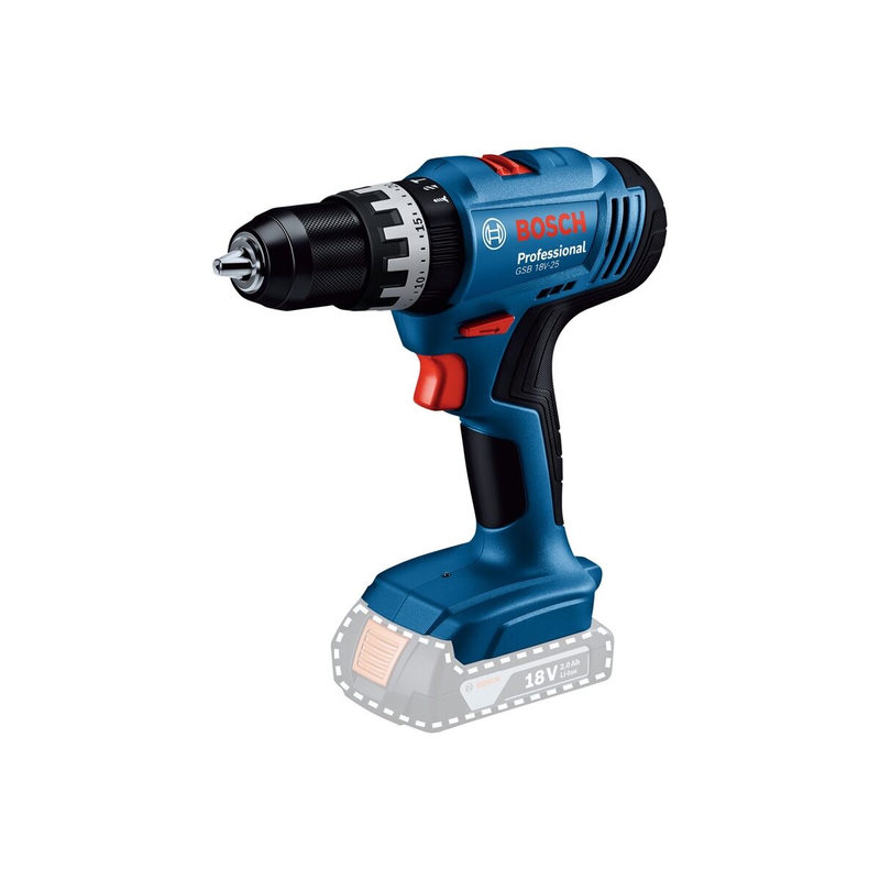 Bosch Akku-Schlagbohrschrauber GSB 18V-25 Professional solo 18Volt blau/schwarz ohne Akku, Bild 2
