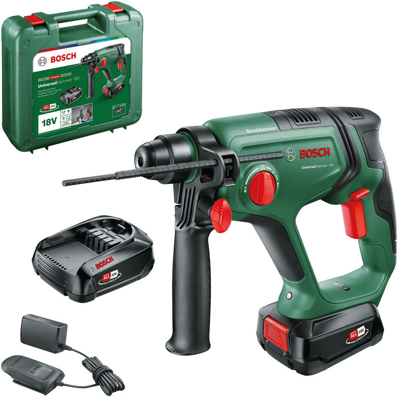 Bosch Home and Garden Universal Hammer -Akku-Bohrhammer 18V 2.5Ah Li-Ion inkl. Akku, inkl. Ladegerä, Bild 3