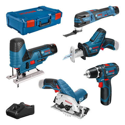 Bosch Professional 5 tool KIT + GBA + GAL + XL-Boxx 0615A0017C Werkzeugset Universal 10teilig