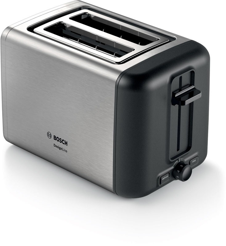Bosch TAT3P420DE Toaster Kompakt DesignLine Edelstahl / schwarz