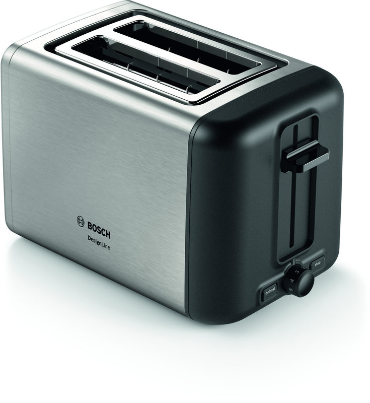 Bosch TAT3P420DE Toaster Kompakt DesignLine Edelstahl / schwarz, Bild 2