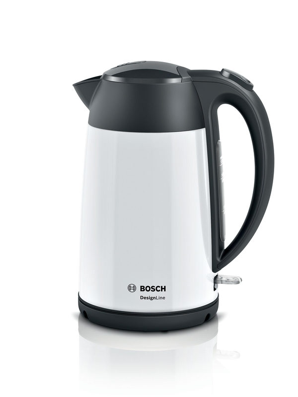 Bosch TWK3P421 Wasserkocher, DesignLine, kabellos 1,7 l, 2.400 W, weiss