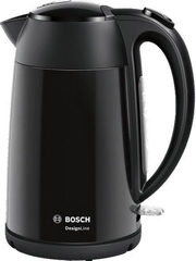 Bosch TWK3P423 Wasserkocher kabellos, DesignLine 1,7 l, 2.400 W, schwarz