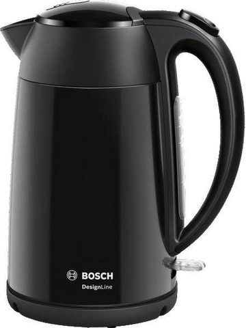 Bosch TWK3P423 Wasserkocher kabellos, DesignLine 1,7 l, 2.400 W, schwarz