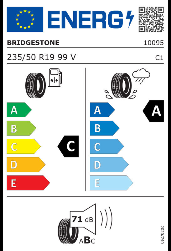 BRIDGESTONE Sommerreifen 235/50 R19 99V B-Seal, Enliten / EV - Alenza 001 10095, Bild 3