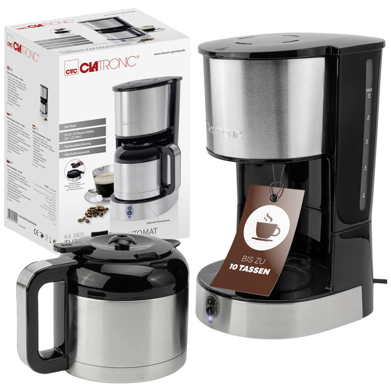 CLATRONIC KA 3805 Kaffeemaschine silber/schwarz
