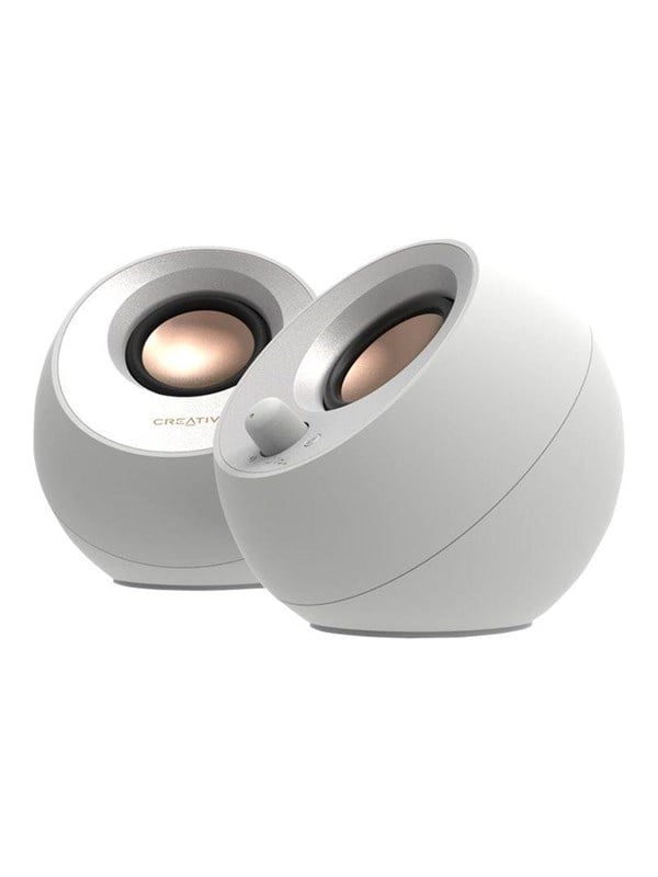 Creative Pebble V3 - White - Bluetooth - 20 PC-Lautsprecher - Wei