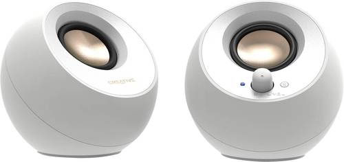 Creative Pebble V3 - White - Bluetooth - 20 PC-Lautsprecher - Wei, Bild 2