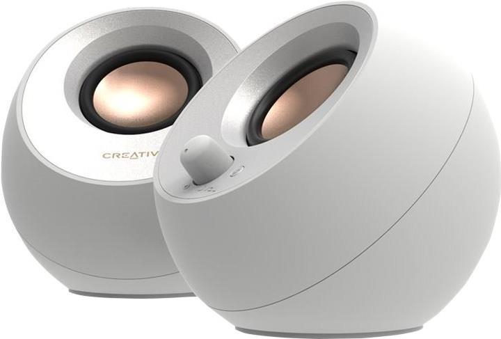 Creative Pebble V3 - White - Bluetooth - 20 PC-Lautsprecher - Wei, Bild 3