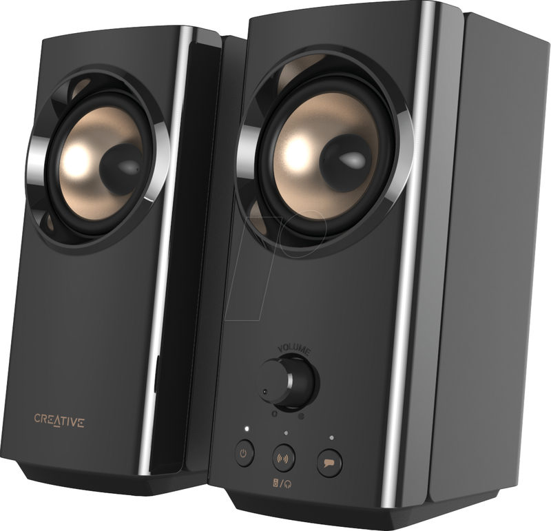 CREATIVE T60 - Lautsprecher, PC, Bluetooth, Stereo, schwarz