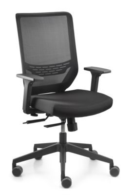 Dauphin Bürostuhl to-sync work mesh, mit Armlehnen, Synchronmechanik, Komfortpolstersitz, Netzrücken,