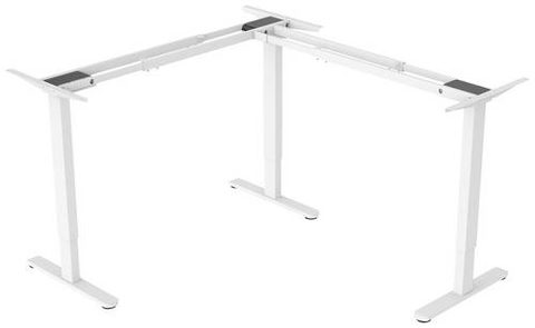 Digitus Elektrisch höhenverstellbares Tischgestell, L-Form Höhe 120 cm, max: 120 kg, Weiß