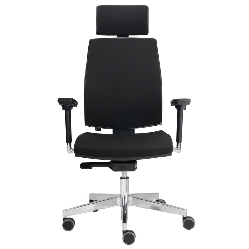 Drehstuhl PREMIUM I 70 x 133 x 70 cm schwarz/ chromfarbig, Bild 2