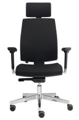 Drehstuhl PREMIUM I 70 x 133 x 70 cm schwarz/ chromfarbig