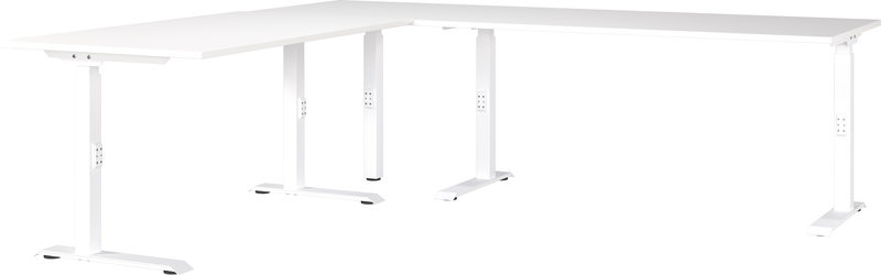 Eckschreibtisch LORENZ 260x200 cm weiß, Bild 2