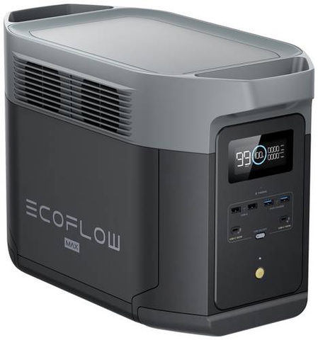 ECOFLOW Delta 2 Max Powerstation LiFePO 4 Schwarz mit Laderegler