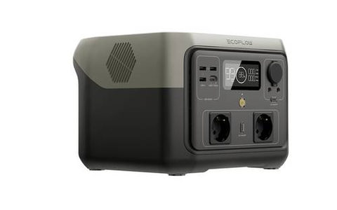 ECOFLOW River 2 Max Powerstation LiFePO 4 Schwarz mit Laderegler