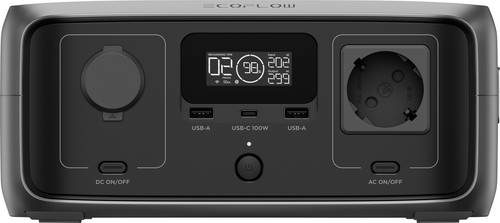 ECOFLOW River 3 UPS Powerstation LiFePO 4 Schwarz mit Laderegler