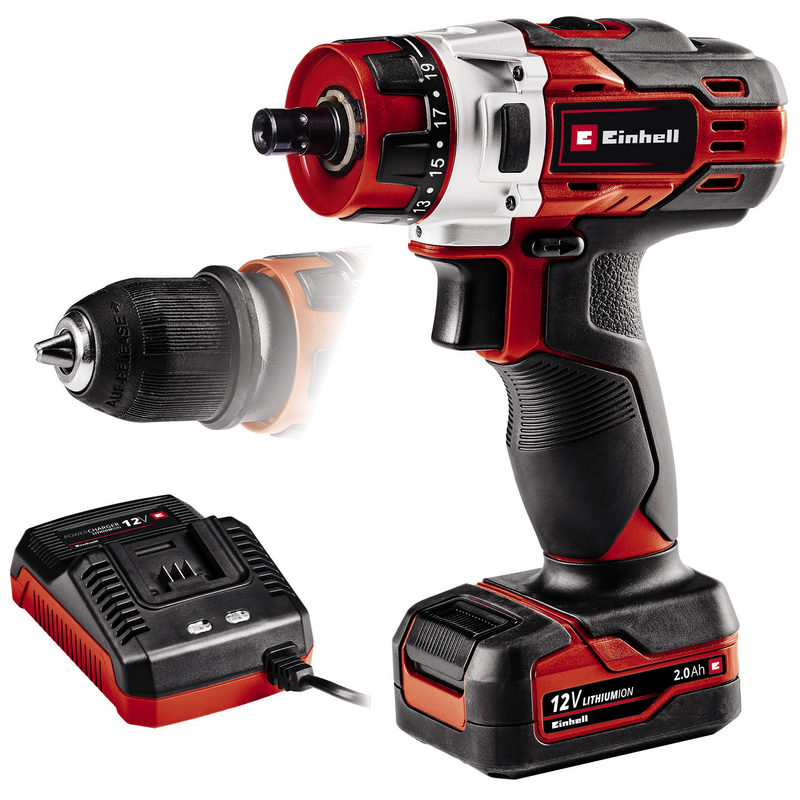 Einhell Akku-Bohrschrauber TE-CD 12/1 X-Li (1x2,0Ah), Bild 4