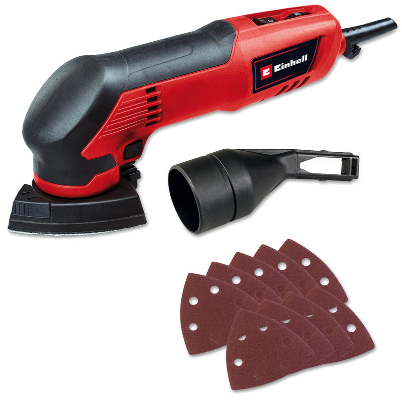 Einhell Deltaschleifer TC-DS 20 E Set, 8 Stk. tlg. Delta-Schleifschuh zum Schleifen schwer zugänglicher, Bild 2