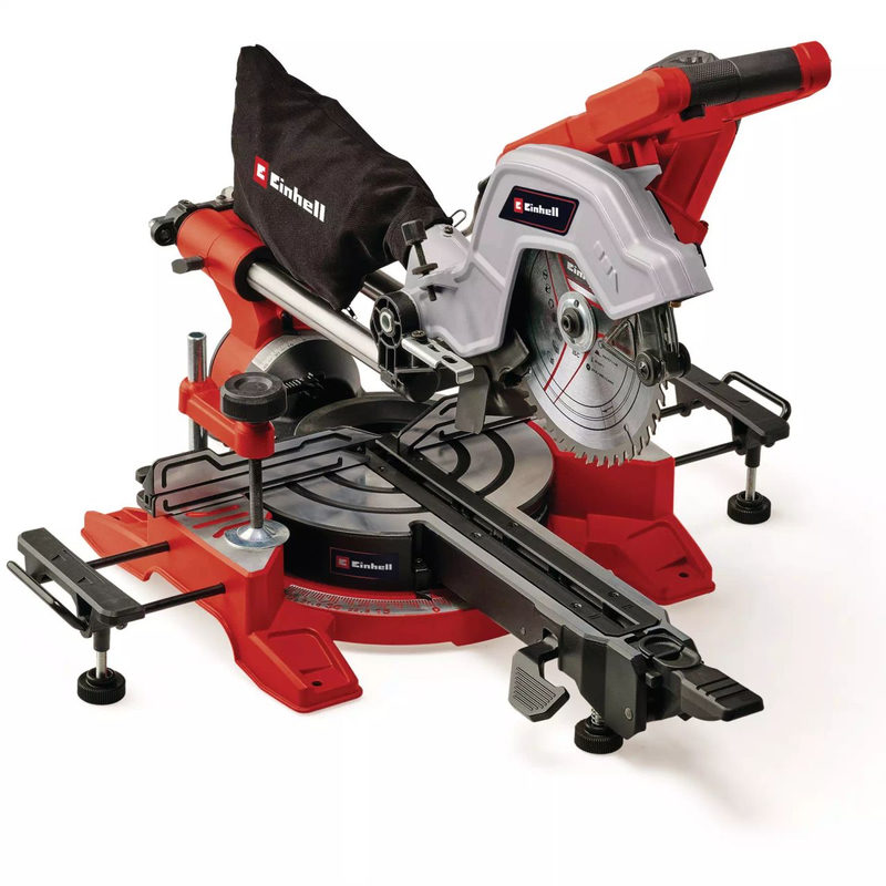 Einhell TE-SM 8 L Dual – Zug-Kapp-Gehrungssäge mit 1.800 W, Laser und Zugfunktion