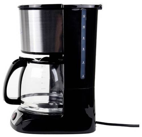Elta KME-1000.2 Kaffeemaschine Edelstahl, Schwarz Fassungsvermögen Tassen=12 Glaskanne