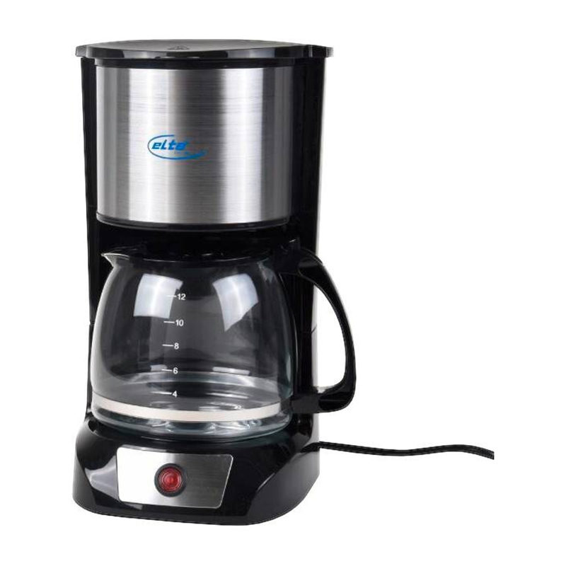 Elta KME-1000.2 Kaffeemaschine Edelstahl, Schwarz Fassungsvermögen Tassen=12 Glaskanne, Bild 2