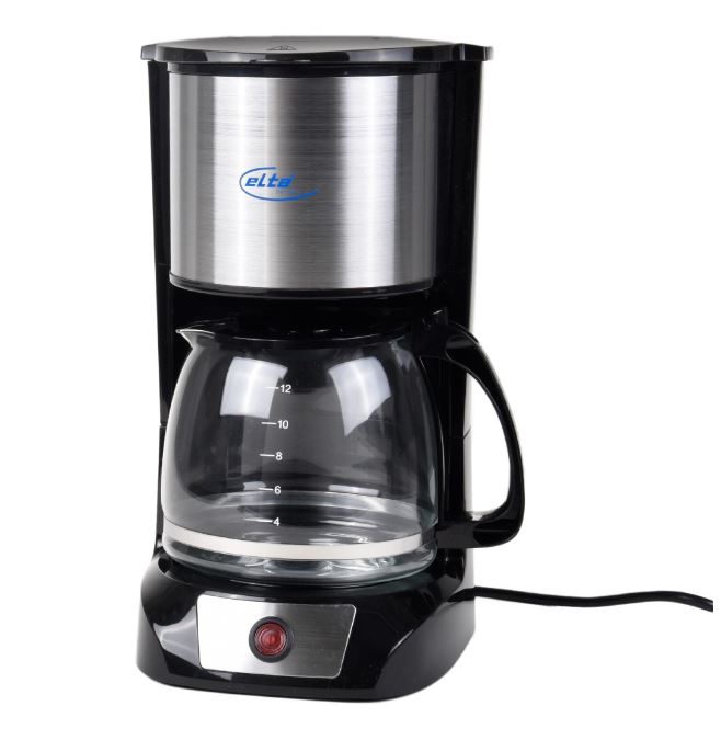 Elta KME-1000.2 Kaffeemaschine Edelstahl, Schwarz Fassungsvermögen Tassen=12 Glaskanne, Bild 3