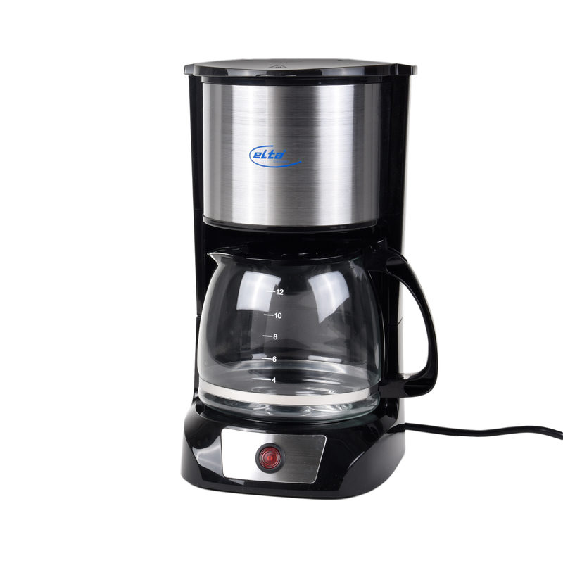 Elta KME-1000.2 Kaffeemaschine Edelstahl, Schwarz Fassungsvermögen Tassen=12 Glaskanne, Bild 5
