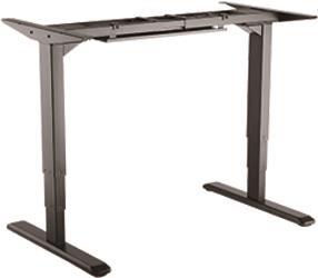 EQUIP 650805 ERGO Elektrisches-Sitz-Steh-Tischgestell, Doppelmotor, Schwarz