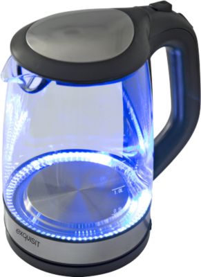 Wasserkocher exquisit WK 3501 swg, 2200 W, 2 l, mit Innenbeleuchtung, 360° drehbar, Glas
