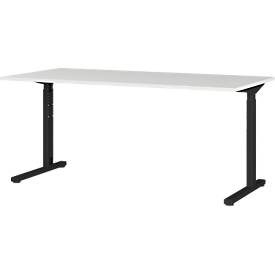 Schreibtisch 4253-581 Lichtgrau schwarz B/H/T: ca. 180x80x80 cm, Bild 4