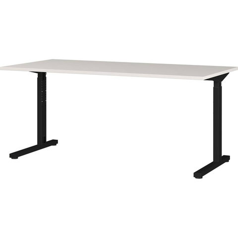 Schreibtisch 4253-581 Lichtgrau schwarz B/H/T: ca. 180x80x80 cm