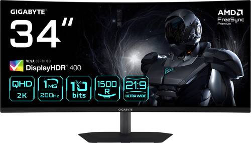GIGABYTE G34WQC2 34 Zoll UWQHD Curved VA LED 16:9 200 Hz Gaming Monitor, Bild 4