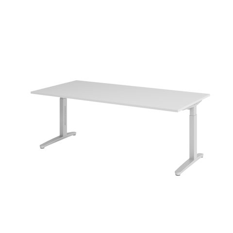 Hammerbacher Manuell höhenverstellbarer Schreibtisch, C-Fuß, BxT