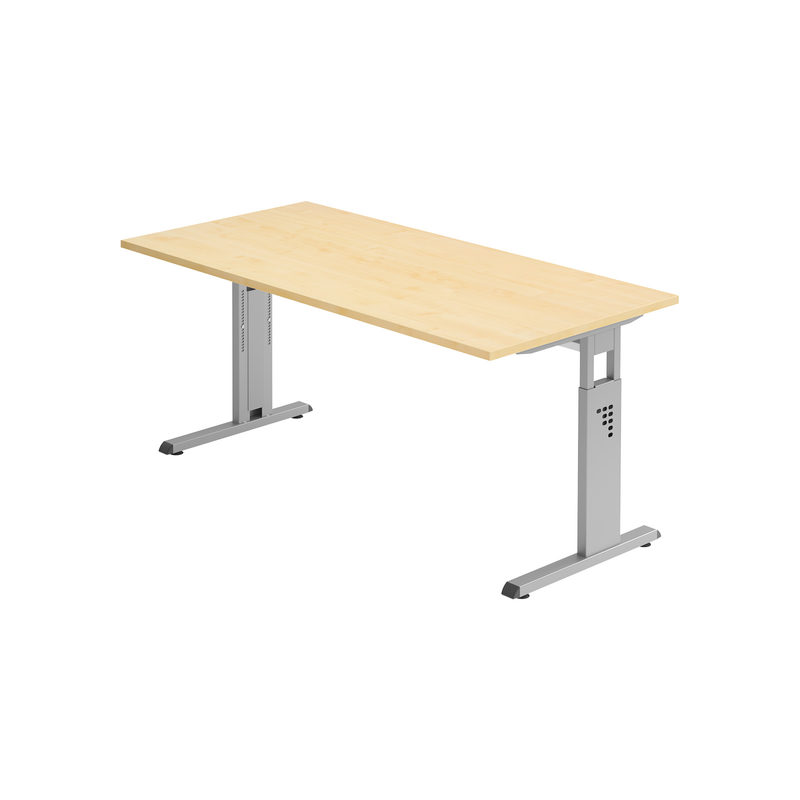 Hammerbacher Manuell höhenverstellbarer Schreibtisch Solid, C-Fuß, BxT