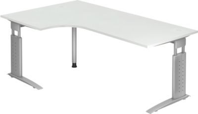 Hammerbacher Schreibtisch U-Serie (Gestellfarbe: Silber|Dekor:, Bild 4