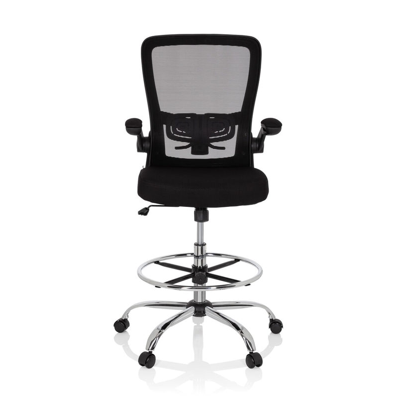 Arbeitsstuhl / Arbeitshocker Vendo Work Netzstoff / Stoff Schwarz Hjh Office, Bild 3